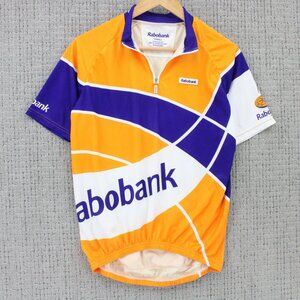 Rabobank Cycling Jersey Mens Small S Multicolor Geometric Half Zip Outdoor
